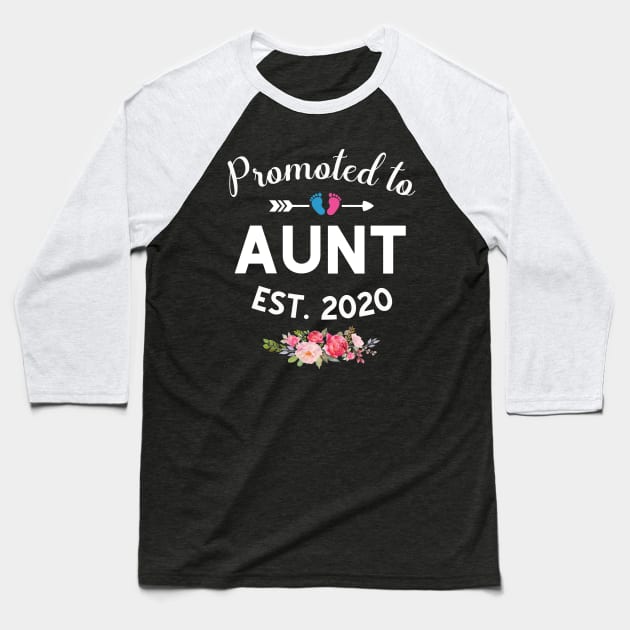 Promoted to Aunt Est 2020 New Auntie To Be Baseball T-Shirt by Margaretsantana